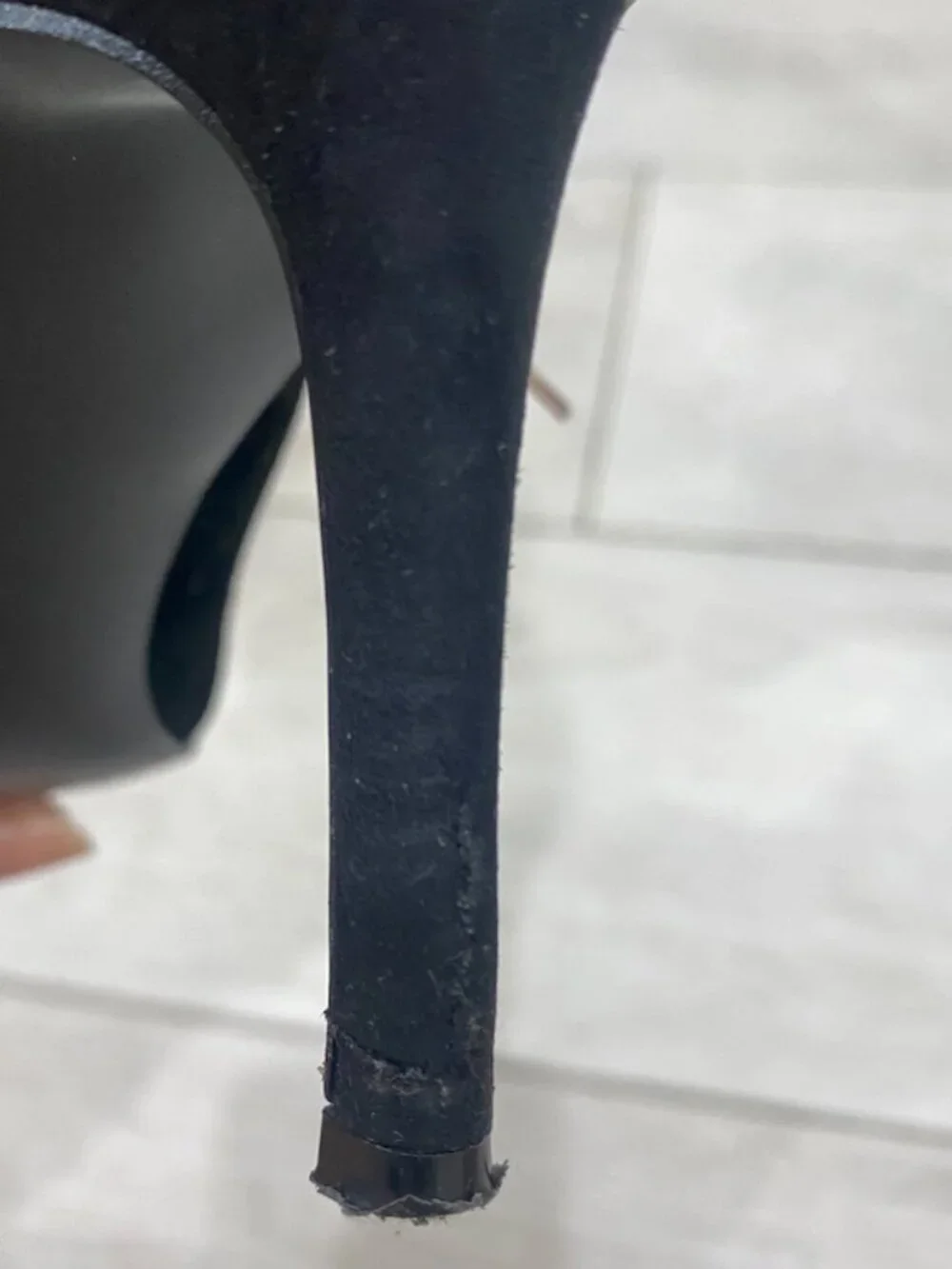 Nine West WNFAST Ankle Boots Pointed Toe Side Zip Black Suede Size 6M